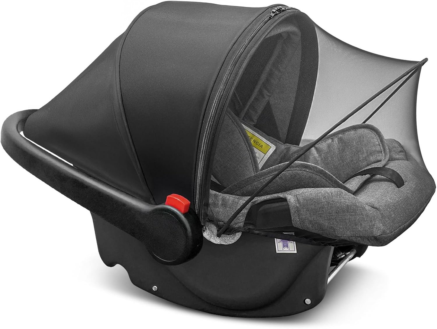 Universal Car Seat Canopy, Baby Car Seat Cover, Mosquito Net with Sunshade & Zipper - Breathable Mesh Infant Bug Net for Baby | Elastic Edge, Portable & Machine Washable