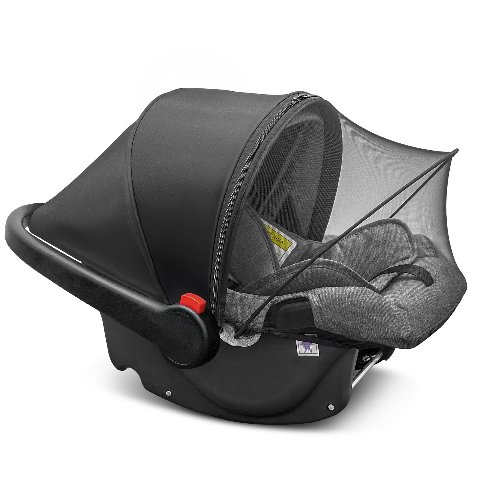 Universal Car Seat Canopy, Baby Car Seat Cover, Mosquito Net with Sunshade & Zipper - Breathable Mesh Infant Bug Net for Baby | Elastic Edge, Portable & Machine Washable