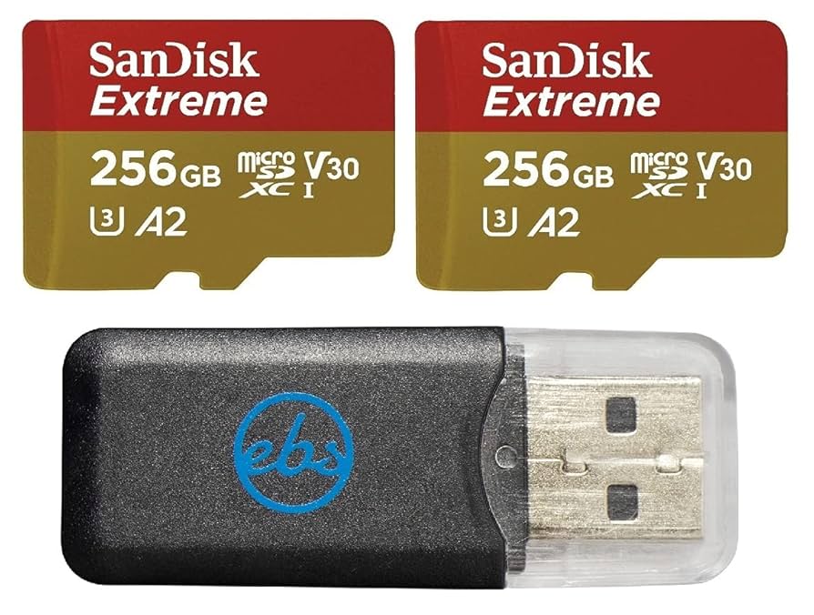 SanDisk - SanDisk microSDカード 256GB Extreme A2（2個） Amazon.com: SanDisk Extreme 256GB MicroSD Memory Card (2