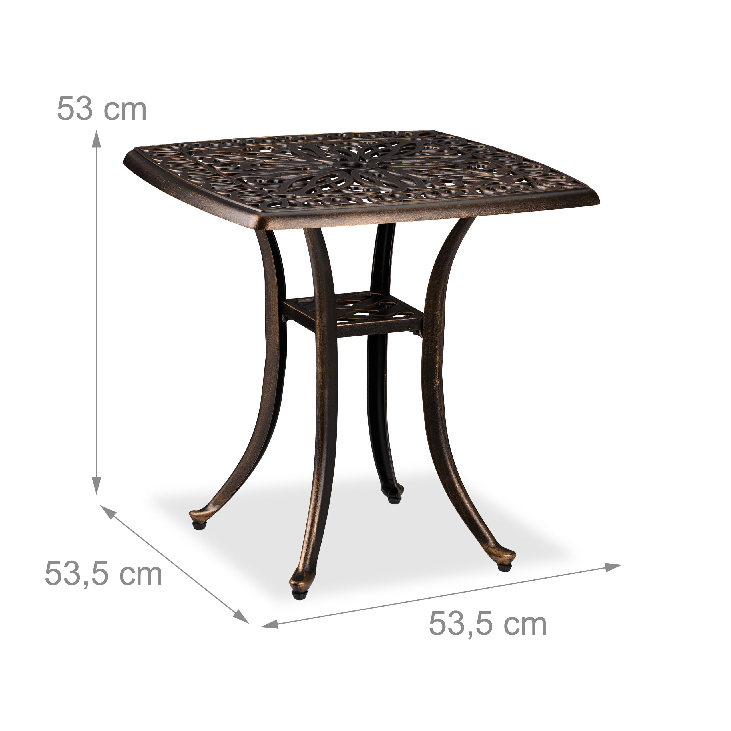 HIXA Bijzettafel Tuin Rond Salontafel Tuintafel Buiten Antraciet Me 2 101057078