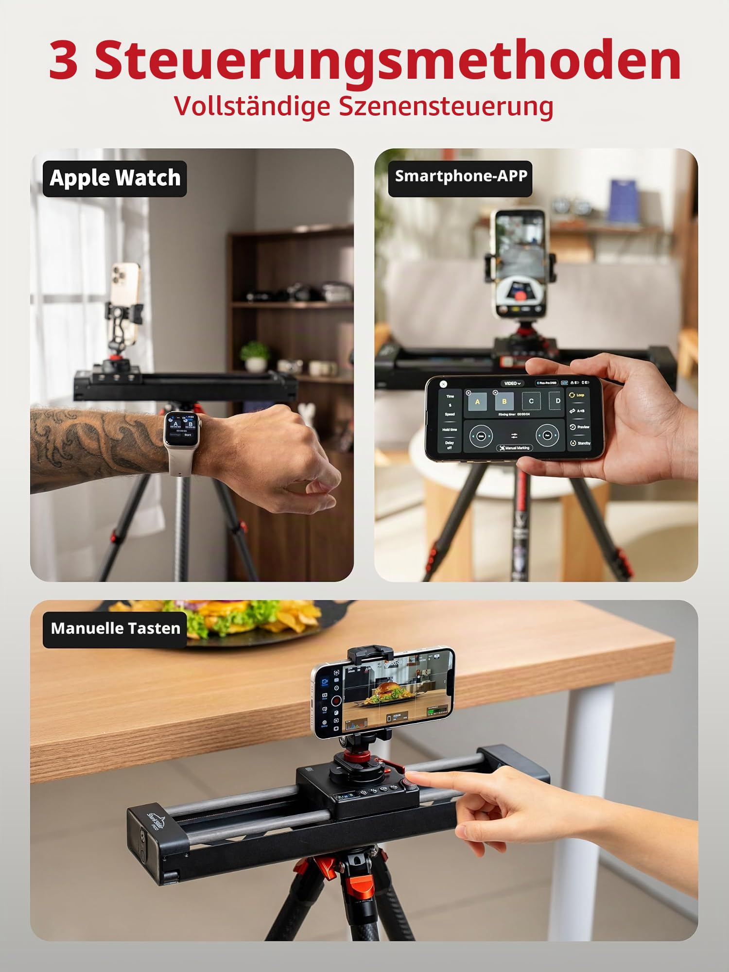 IFOOTAGE Pico Motorisierter Kameraschlitten, 2-Achs-Schlitten mit 360°-Drehung, NFC, APP-Steuerung, Zeitraffer, Stop-Motion, Kompatibel mit DJI Pocket 3/Action 5/6, für Vlog,Videoaufnahme