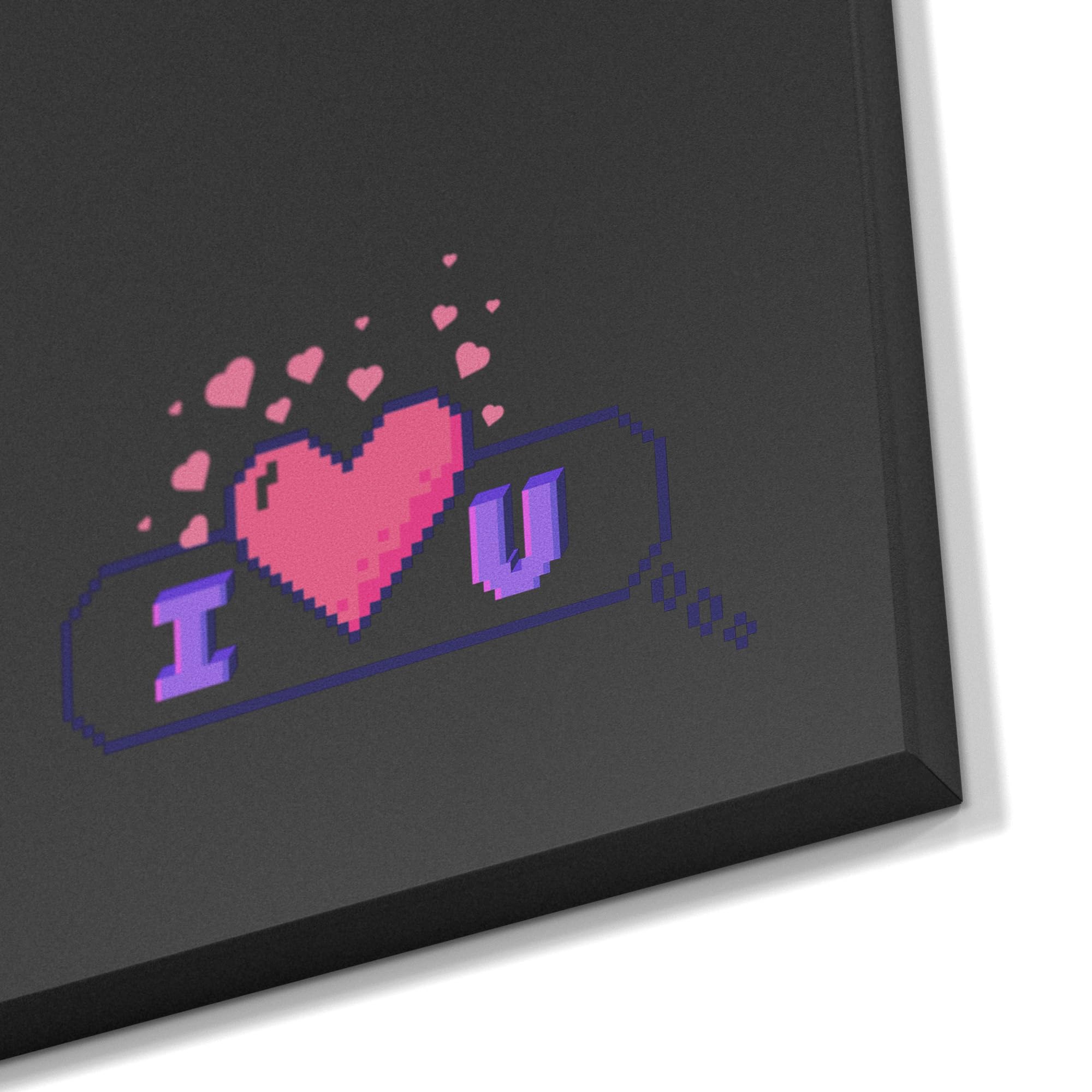 DEQORI Magnetyczna tablica do pisania kredą z nadrukiem UV, motyw "Retro Love Message", prostokątna, 60 x 90 cm, metalowa tablica kredowa do pisania – dekoracja ścienna do kuchni, korytarza, pokoju