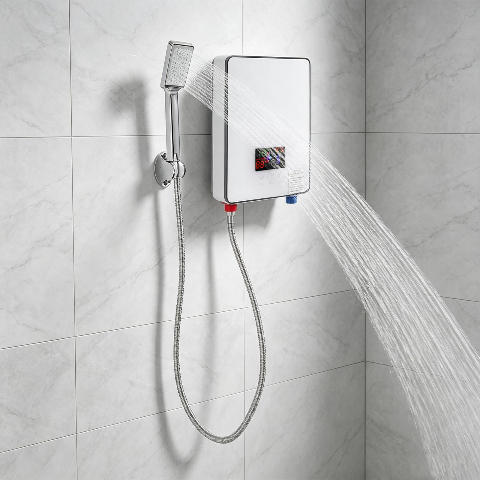 Scaldacqua istantaneo, riscaldatore elettrico 6500 W da parete tattile, 220