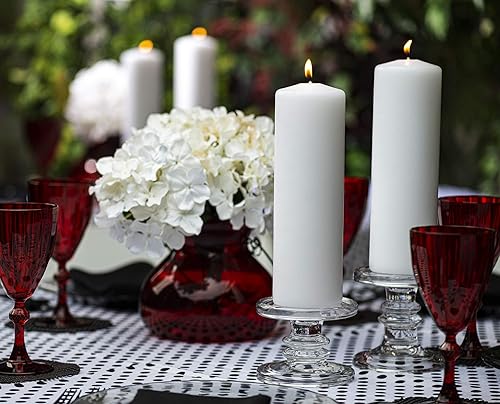 Miniatura 4 de Bolsius Velas de pilar blancas  Juego de 6 velas sin perfume de 3 x 9 pulgadas, sin goteo, sin humo y de combustión limpia  Perfecto para bodas,