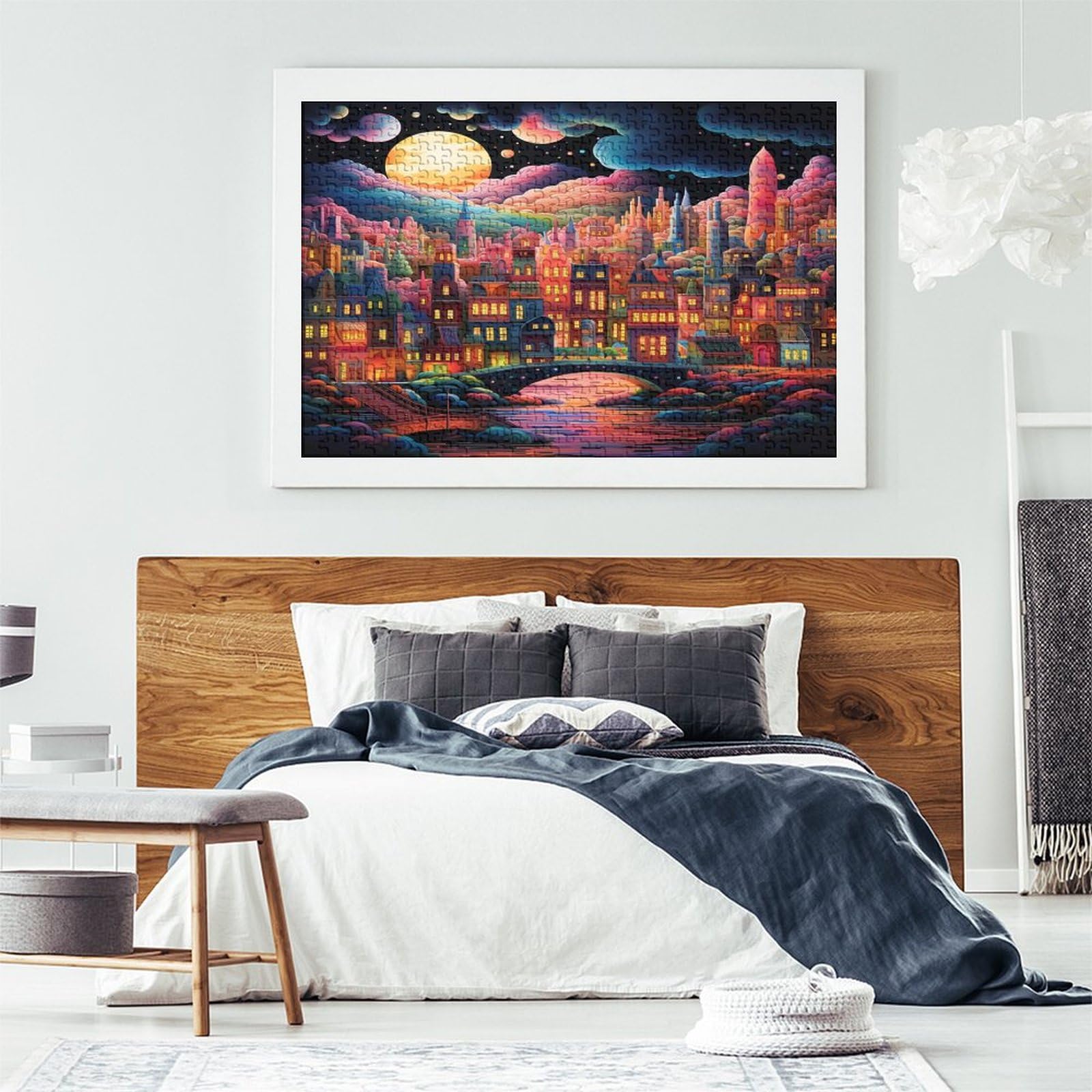 City Night Scenery Puzzle dla dorosłych 1000 sztuk Puzzle dla dorosłych Puzzle Puzzle Zabawki 1000 sztuk Puzzle Wyzwanie Dla Dorosłych Wystrój domu 1000 sztuk (75 x 50 cm)