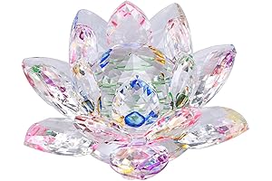 3" Lotus Flower Crystal Decor For Home Feng Shui with Gift Box