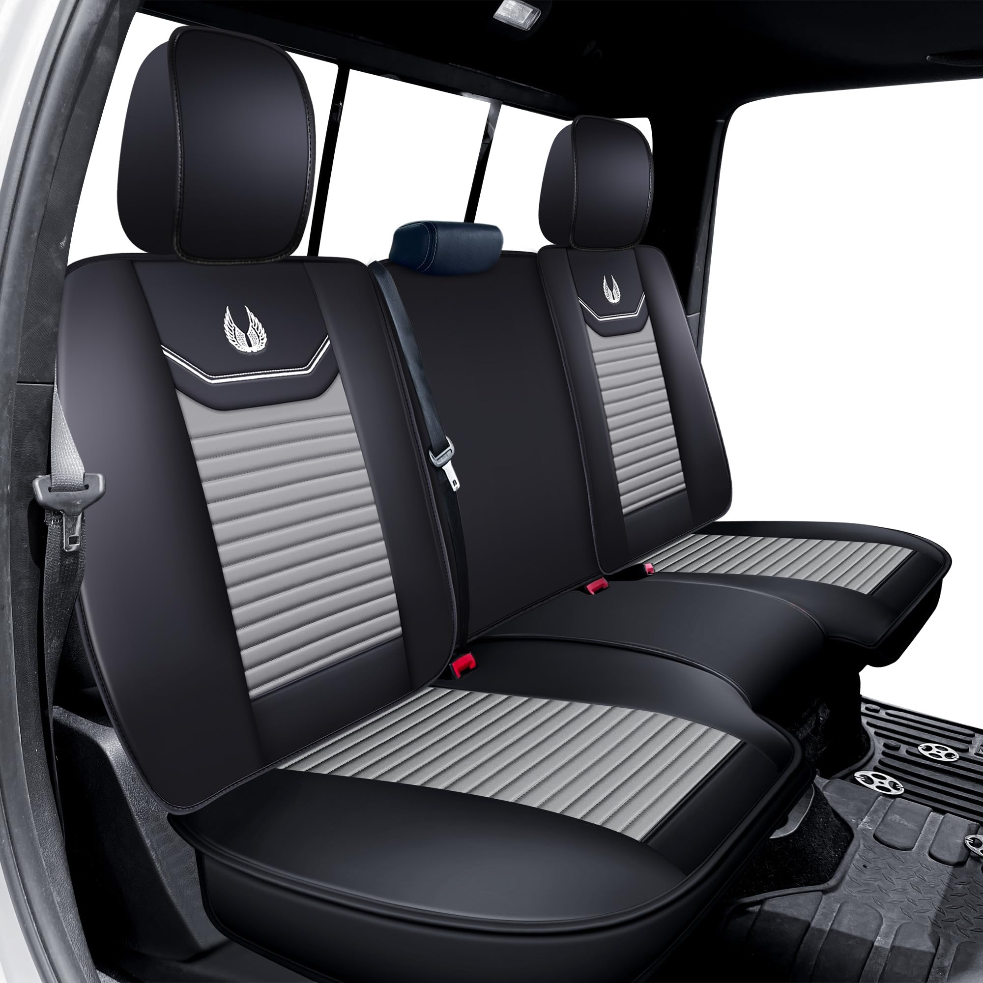 Full Set Leather Seat Covers For 2009-2021 Dodge Ram 1500 & 2010-2021 2500 3500 – Waterproof & UV-Resistant With Storage Pouch