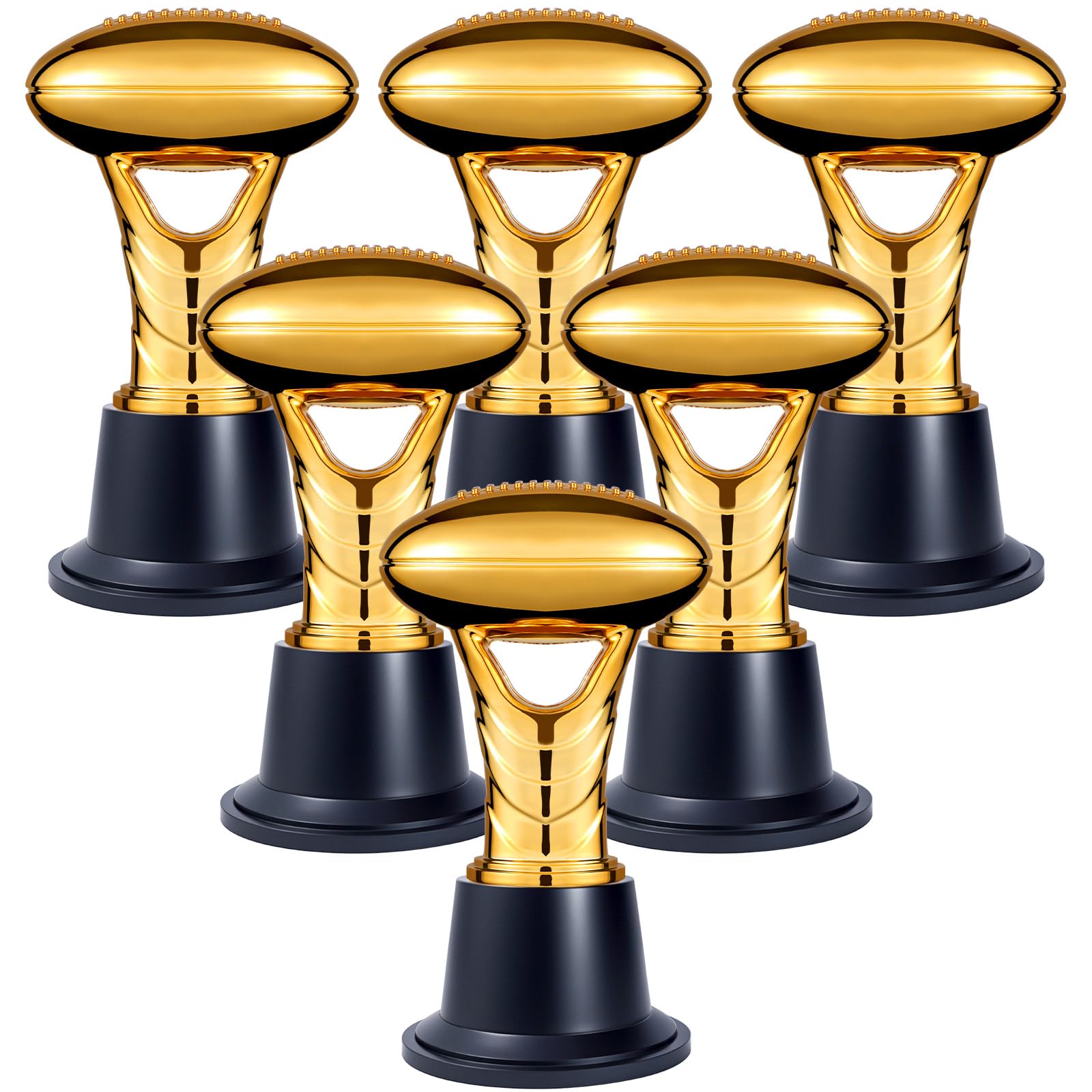 Conderyang 6/12/24PCS Mini Gold Football Trophies 5.8 Inch