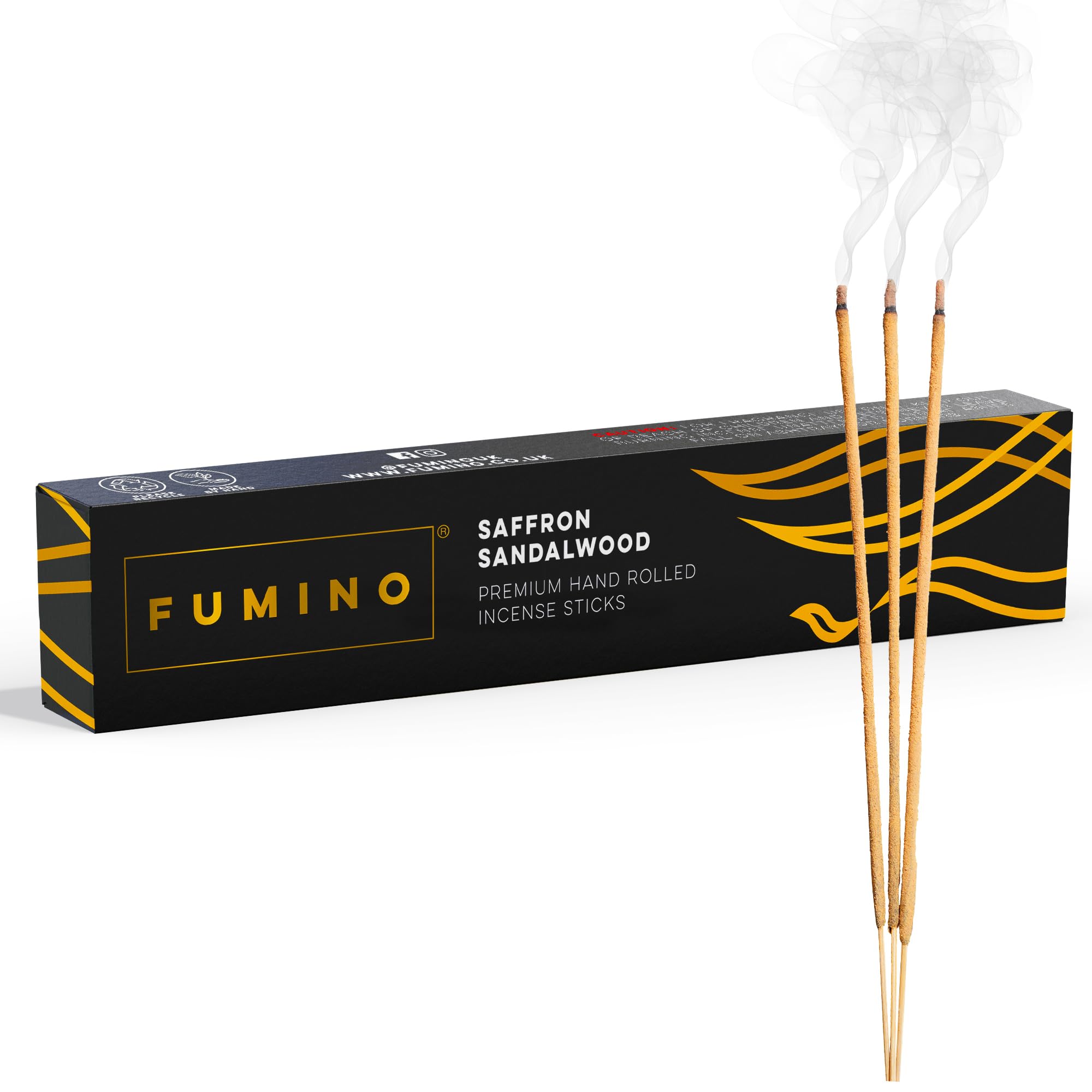 Fumino Fumino® Saffron Sandalwood Fresh Handmade Incense Sticks Per Box (15G) Masala Agarbatti Joss Scent Fragrance For Relaxation And Meditation, Home And House Decor Size 14