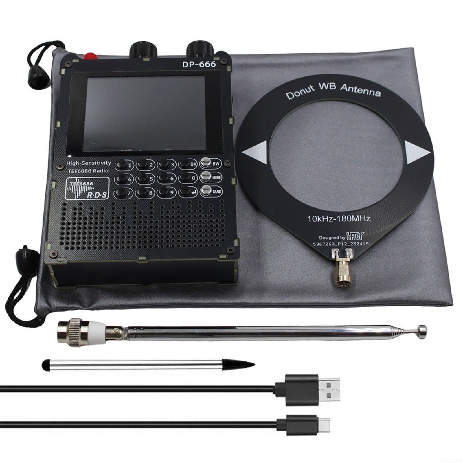 DP-666 TEF6686 Hochempfindliches Radio Vollband-FM-AM-FM-Kurzwellenradio(White1)