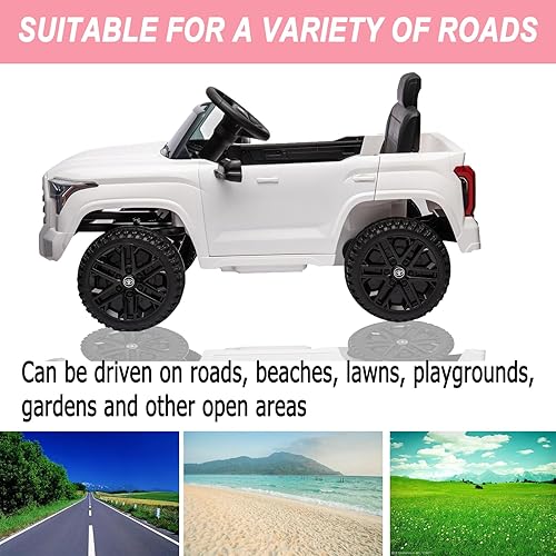 Miniatura 3 de Coches para niños de 12 V para conducir, camioneta de vehículos eléctricos para niños, 2.4 G con control remoto para padres, tres velocidades