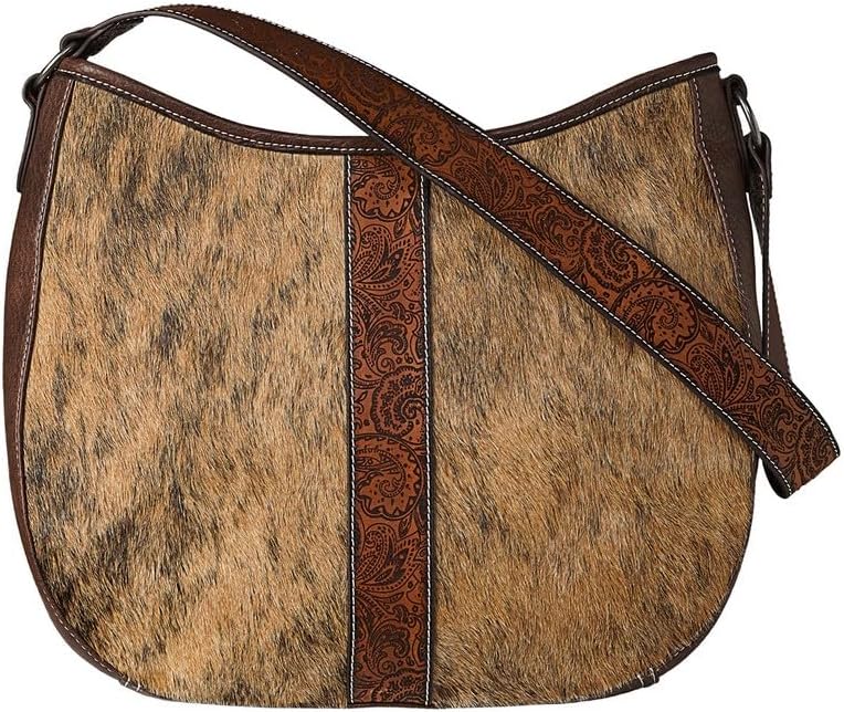 Nocona Western Handbag Womens Emmy Calf Hair Shoulder Brown N770017137