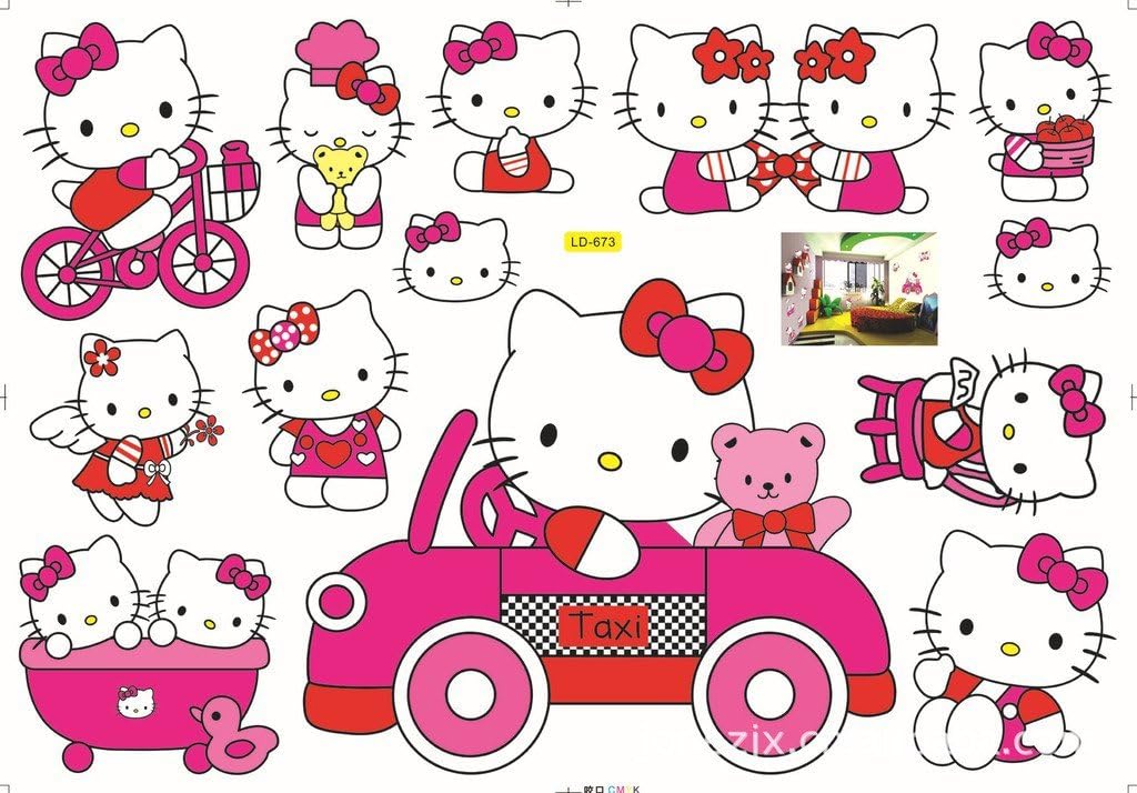 Hello Kitty Removable Kids Room Wall Sticker Home Decor