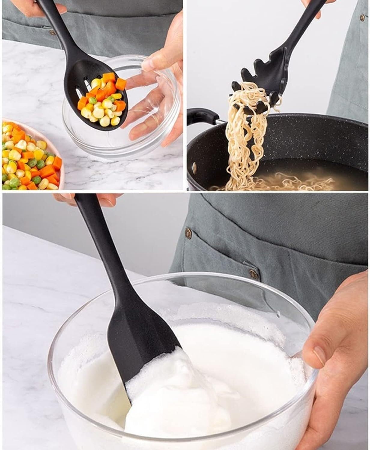 Set di Utensili da Cucina, Utensili da Cucina Set Utensili da Cucina Utensili da Cucina in Silicone Strumento Antiaderente