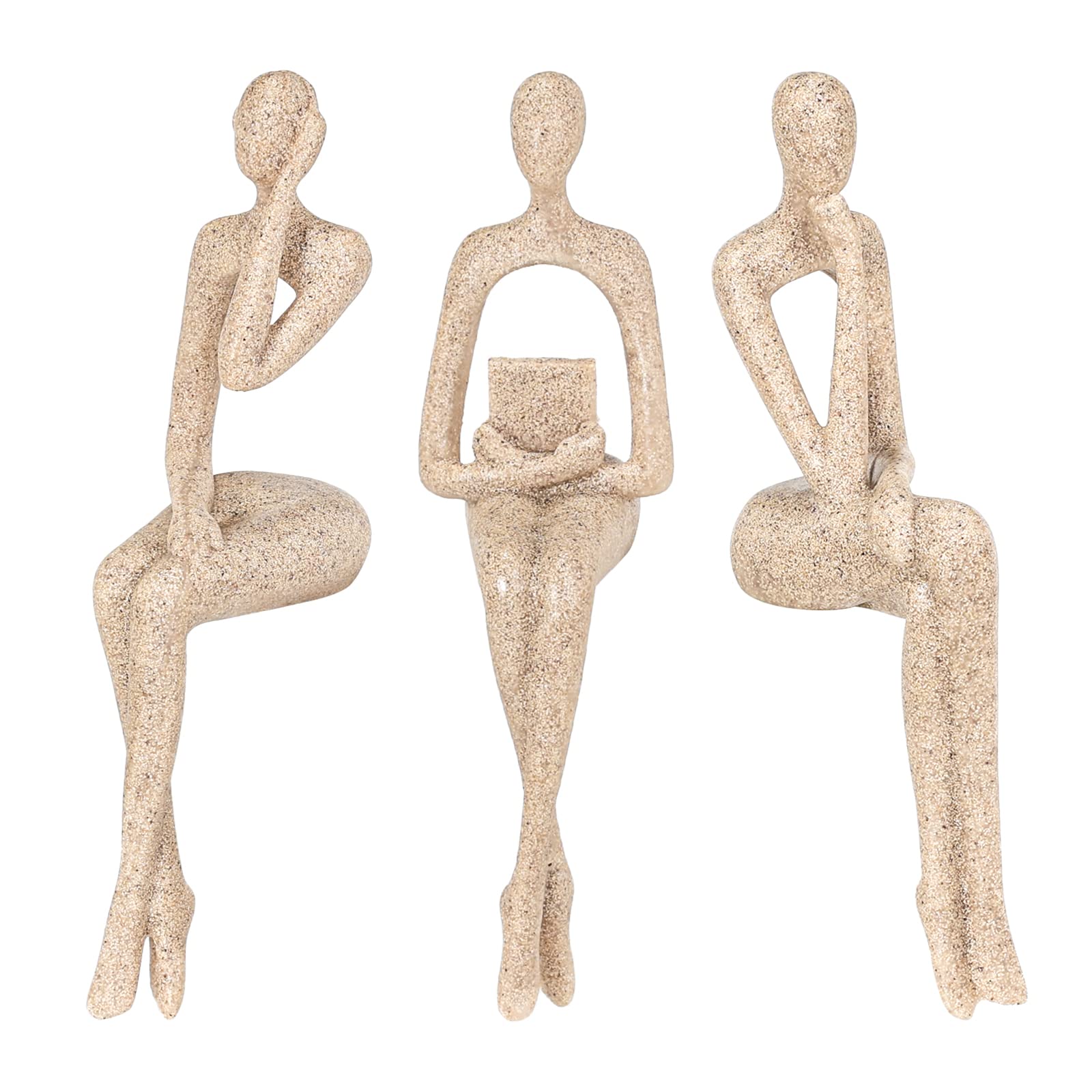 BMLCGJ Thinker Statue Gold Decor Abstract Art Sculpture, Golden Resin Collectible Figurines for Home Living Room Office Shelf Decoration,Great Gifts