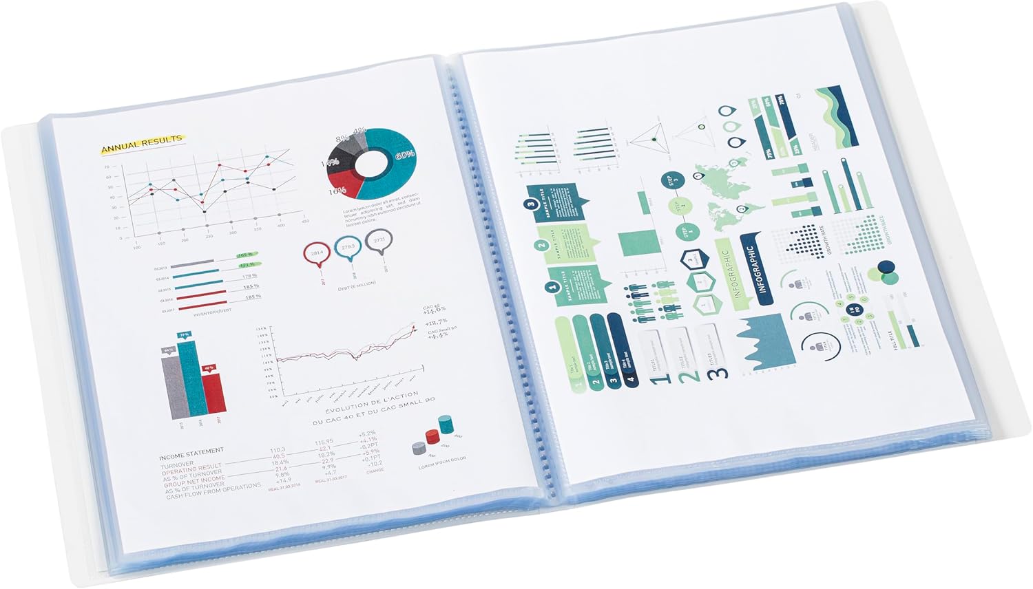 Viquel - A4 200 Views - Customisable Document Holder - 100 Smooth Quality Pockets - Colourless