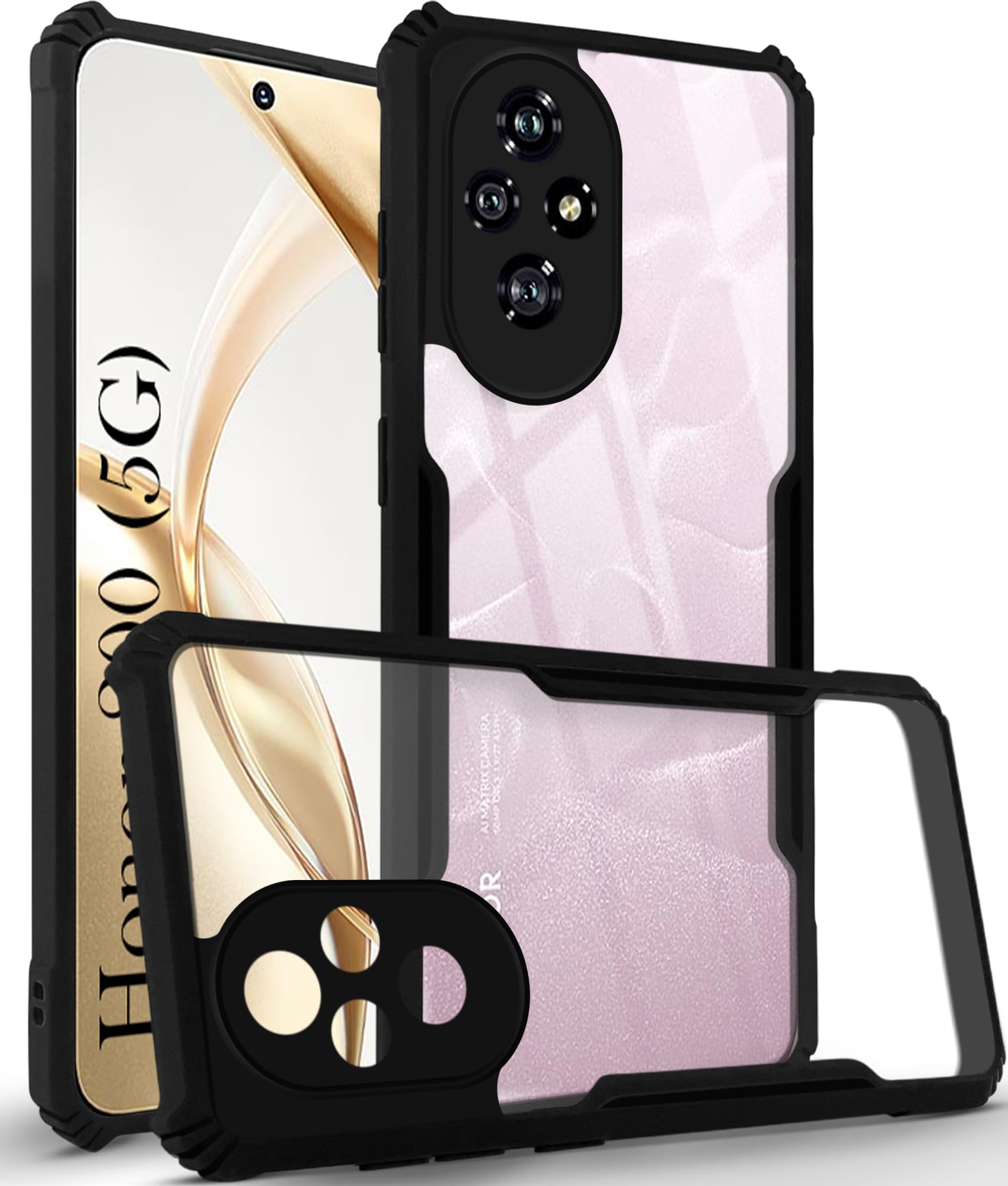 Jkobi Back Cover Case for Honor 200 5G (Shockproof with Polycarbonate Clear Panel | Professional Black) (B0D9DH4B9D) Amazon Price History, Amazon Price Tracker