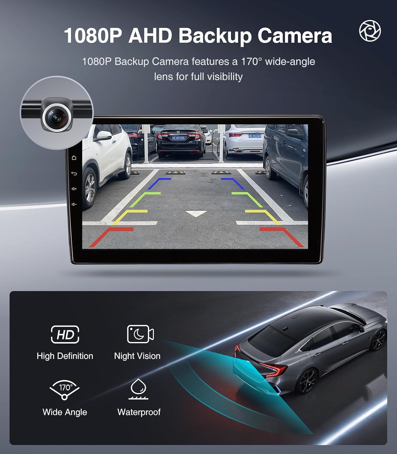 for 2007-2018 Toyota FJ Cruiser Car Radio Stereo with Wireless CarPlay Android Auto QLED Touch Screen Plug and Play FM/AM AHD Camera