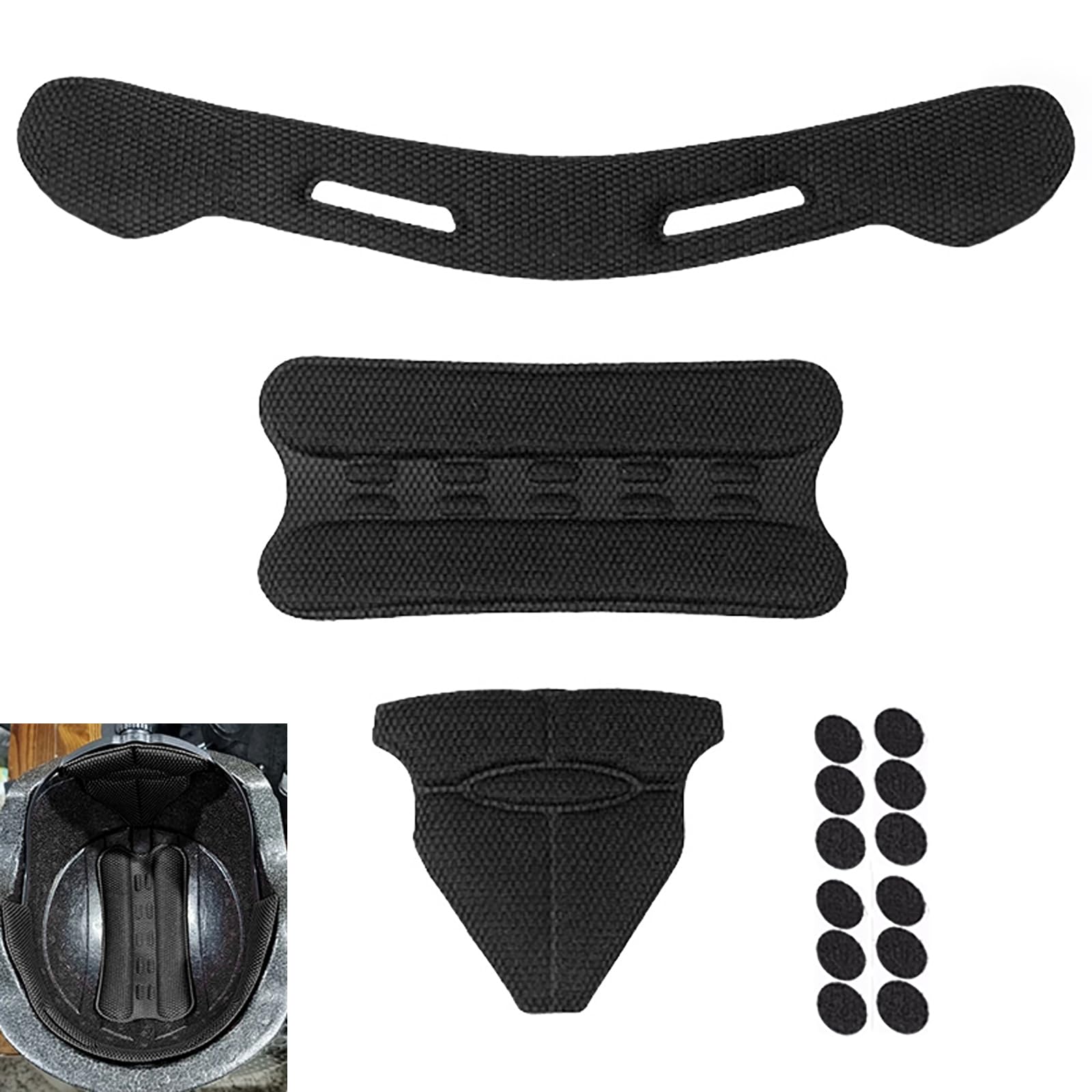 GFHFDTSGH Motorcycle Helmet Liner Replacement for HJC CL-14 2000, Comfortable and Breathable Helmet Liner Pad, Washable Removable Helmet Protection Liner Cushion, Regular/Black : Automotive
