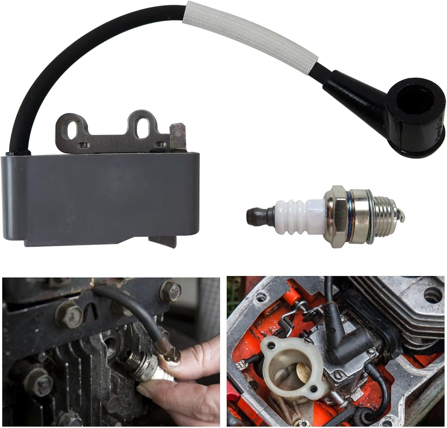 SRM225 Ignition Coil w/Spark Plug Module for Echo Hedge Trimmer TC-210 EB212 GT-225 ES-210 GT-200 HC-150 PB-200 PPF-210 HC-160