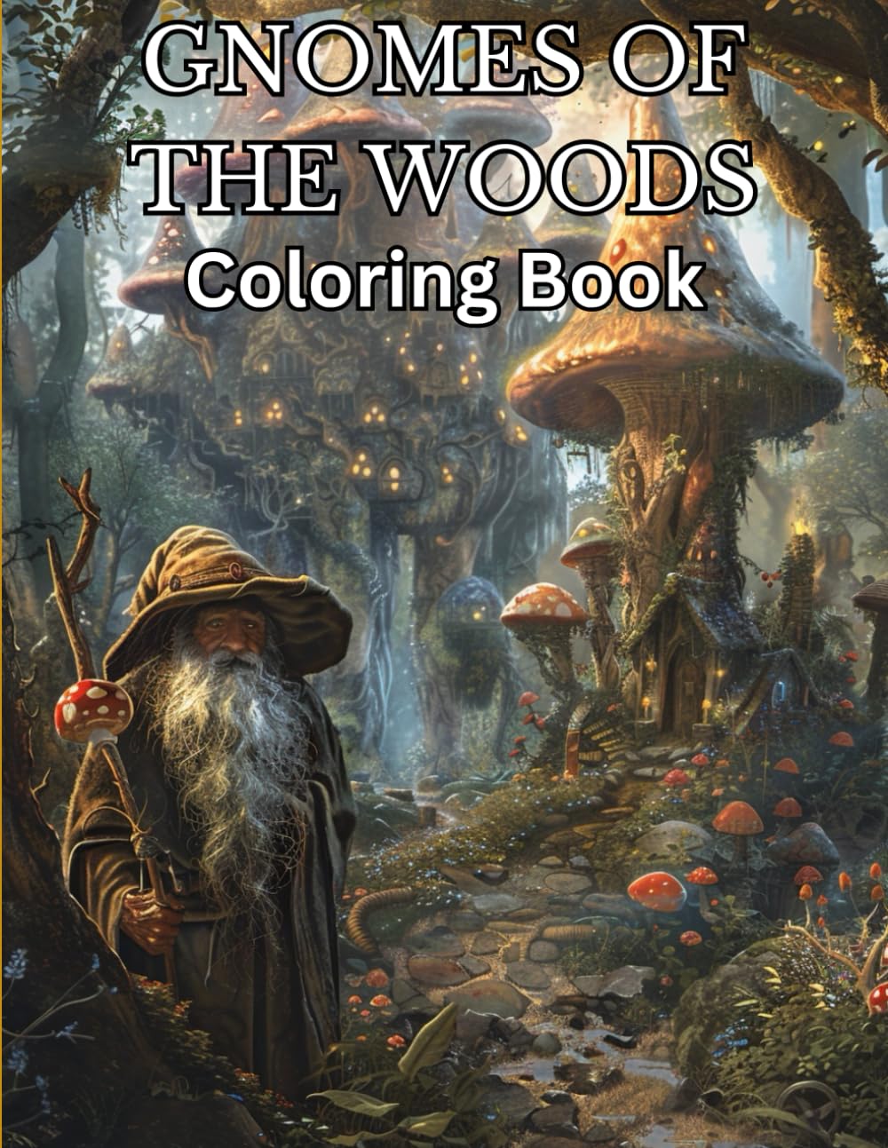 Gnomes of the Woods Coloring Book: Ages 5-18+ Discover The Fun World Of Woodland Fantasies, Coloring Journey Through Magical Relaxation Forest.