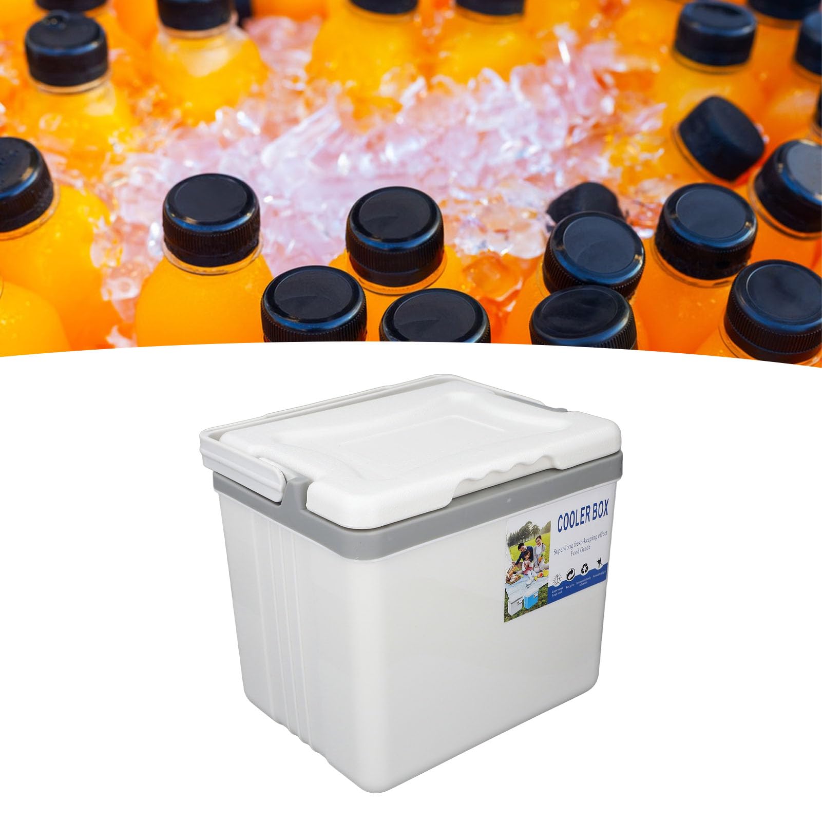 Borsa frigo portatile coibentata, scatola frigo da 6 litri, borsa frigo da campeggio, borsa termica rigida per pranzo coibentata con ritenzione di ghiaccio e maniglie resistenti