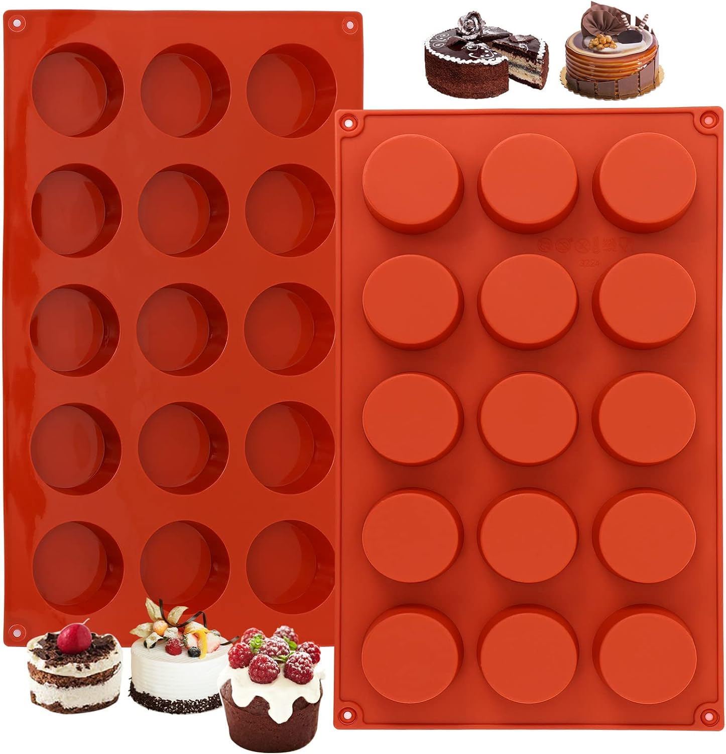 Skytail Cylinder Soap Mold, 15 Cavity Round Silicone Molds for Handmade Chocolate, Cupcake, Chocolate Truffle, Diya Candle Mould, Chocolate Bomb, Ice Cube, Mousse, Lotion Bars, Bath Bombs, Cake.-image-46