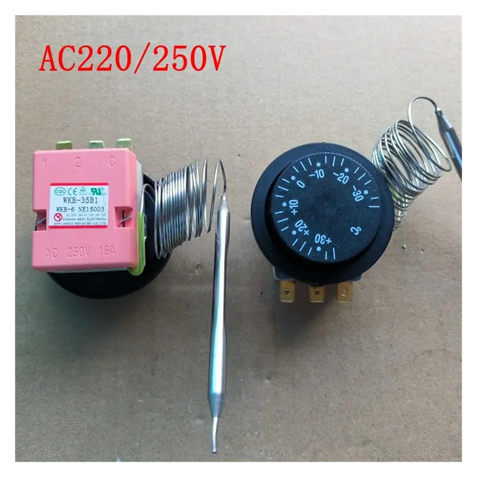 AC220-250V 16A termostato frigorifero congelatore -30 a 30 gradi Celsius