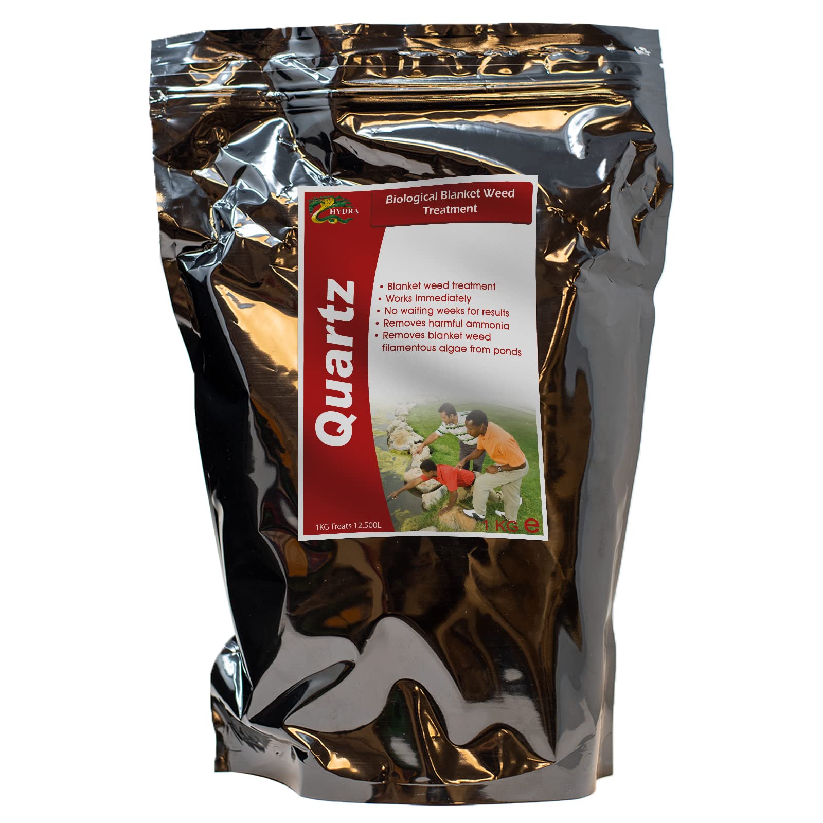 HYDRA Quartz Blanket Weed Pond Treatment - Blanket Weed Killer for Ponds | Removes Harmful Ammonia from Water | 1 Kg Treats Up to 12,500 Liters