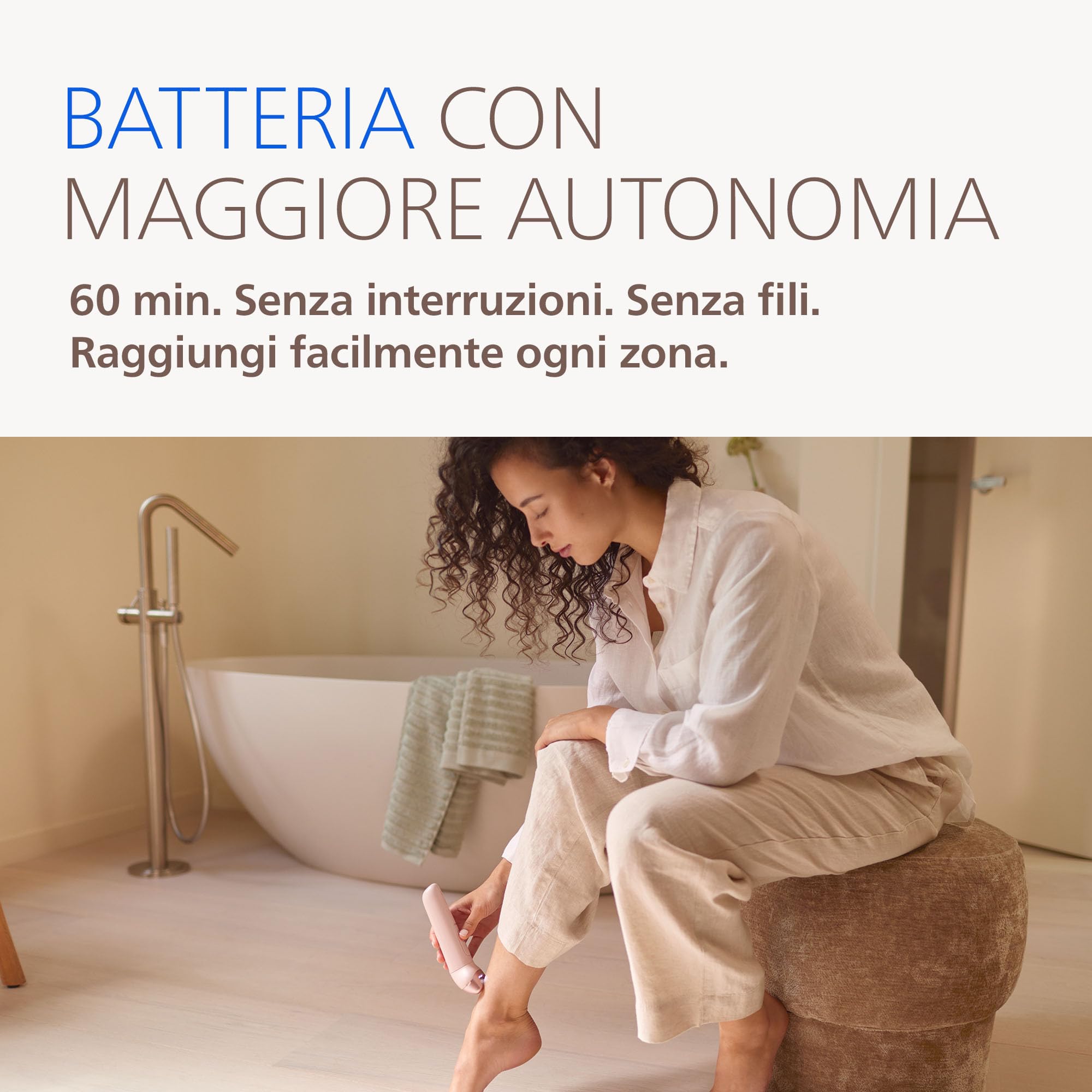 Philips Epilatore Serie 9000 - Epilatore elettrico Wet & Dry senza fili, per gambe, corpo e zona bikini, con ProGuide, 8 accessori, autonomia di 60 minuti, modello BRE719/00