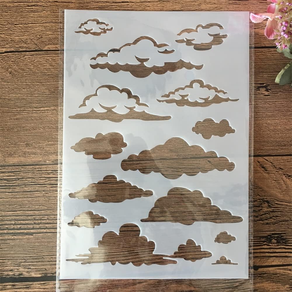 Reusable Stencils for Painting,A5 21cm Cloud Stencils for