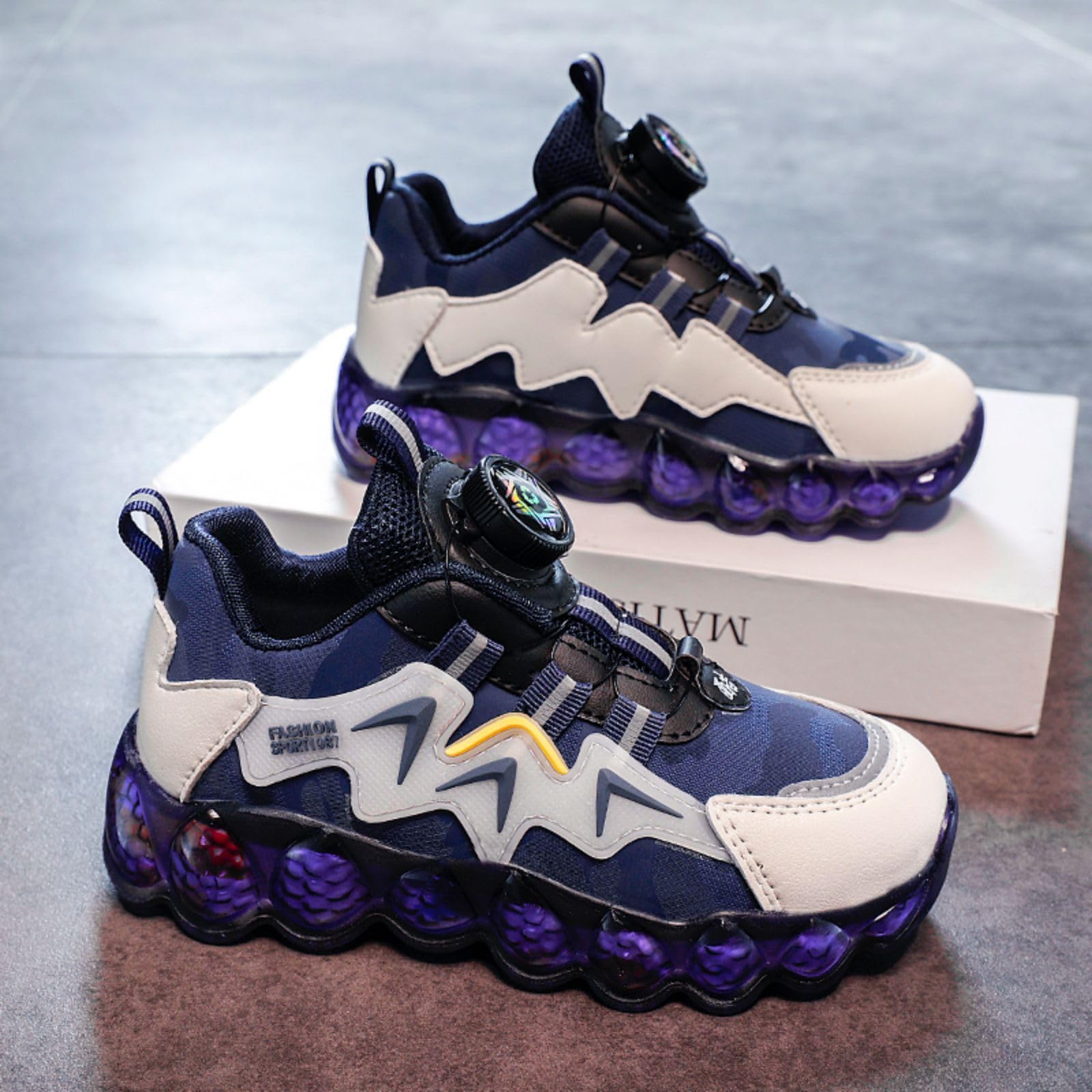 Neue Kinder Basketballschuhe Kinder Sportschuhe Twist Schnalle Turnschuhe Jungen und Mädchen Basketballschuhe, 29 EU