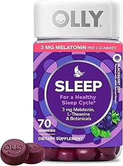 Sleep Gummy, 3 mg Melatonin, L-Theanine, Chamomile, Lemon Balm, Sleep Aid, Blackberry - 70 Count
