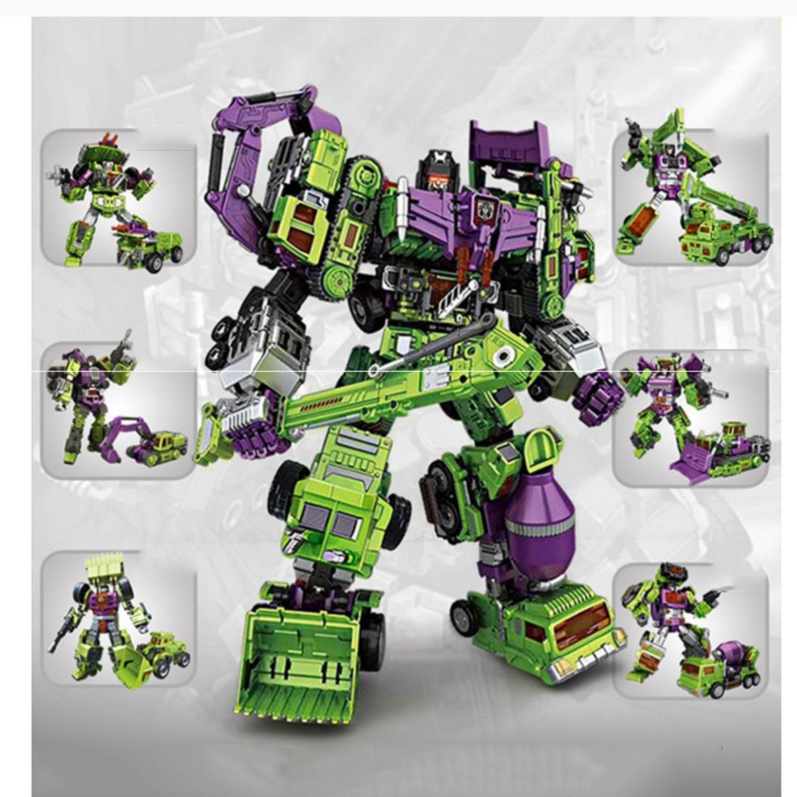 MICToy Transform Giocattoli, Giocattolo Deformabile per Auto di Ingegneria del Colore 6-in-1, Giocattolo Robot per Auto A Combinazione Manuale, Adatto A Bambini E Adulti dai 12 Anni in su-Yellow
