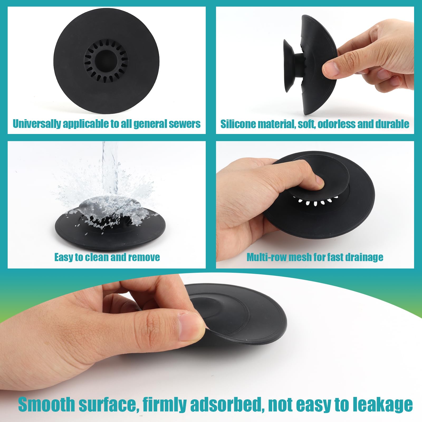 Zawaer universele pluggen, 3 stuks siliconen afvoerpluggen, siliconenrubber afvoerpluggen, rubberen badpluggen, afvoerputdeksels siliconen, afvoerstoppers voor badkuip, douche, gootsteen, gootsteen Zawaer universele pluggen, 3 stuks siliconen afvoerpluggen, siliconenrubber afvoerpluggen, rubberen badpluggen, afvoerputdeksels siliconen, afvoerstoppers voor badkuip, douche, gootsteen, gootsteen