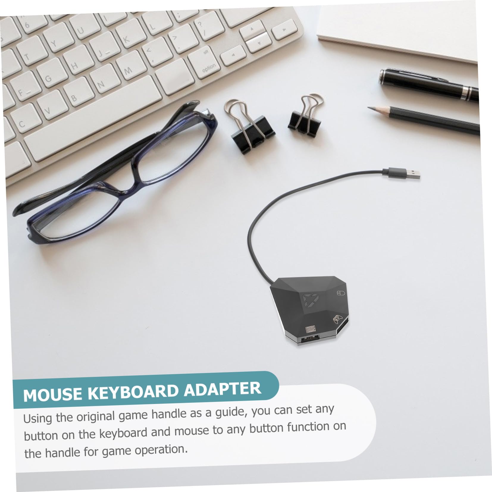 SHINEOFI Convertitore Tastiera Mouse per Console di Gioco, Nero Abs | Mappatura Tasti, Supporto Giochi di Terze Parti, Compatibile con Console