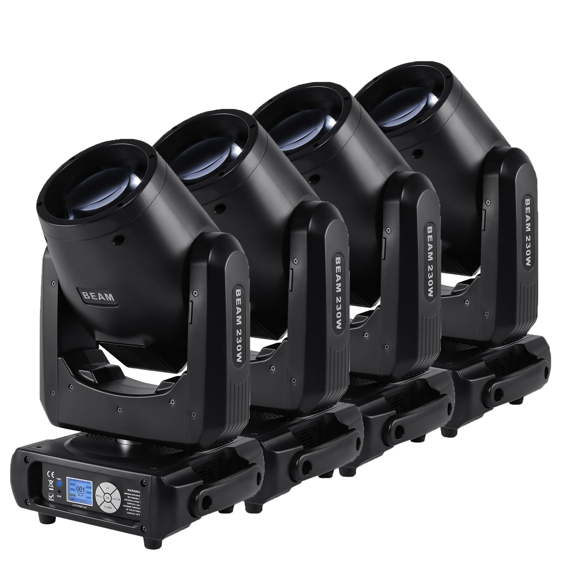 Ridgeyard 7R 230W Faretti Moving Head, DMX Teste Mobili LED Beam Luci da Palco, 8+16 Prismi 14 colori 14 gobos DJ illuminazione palcoscenico Per Discoteca feste matrimonio spettacoli live KTV - 4PCS