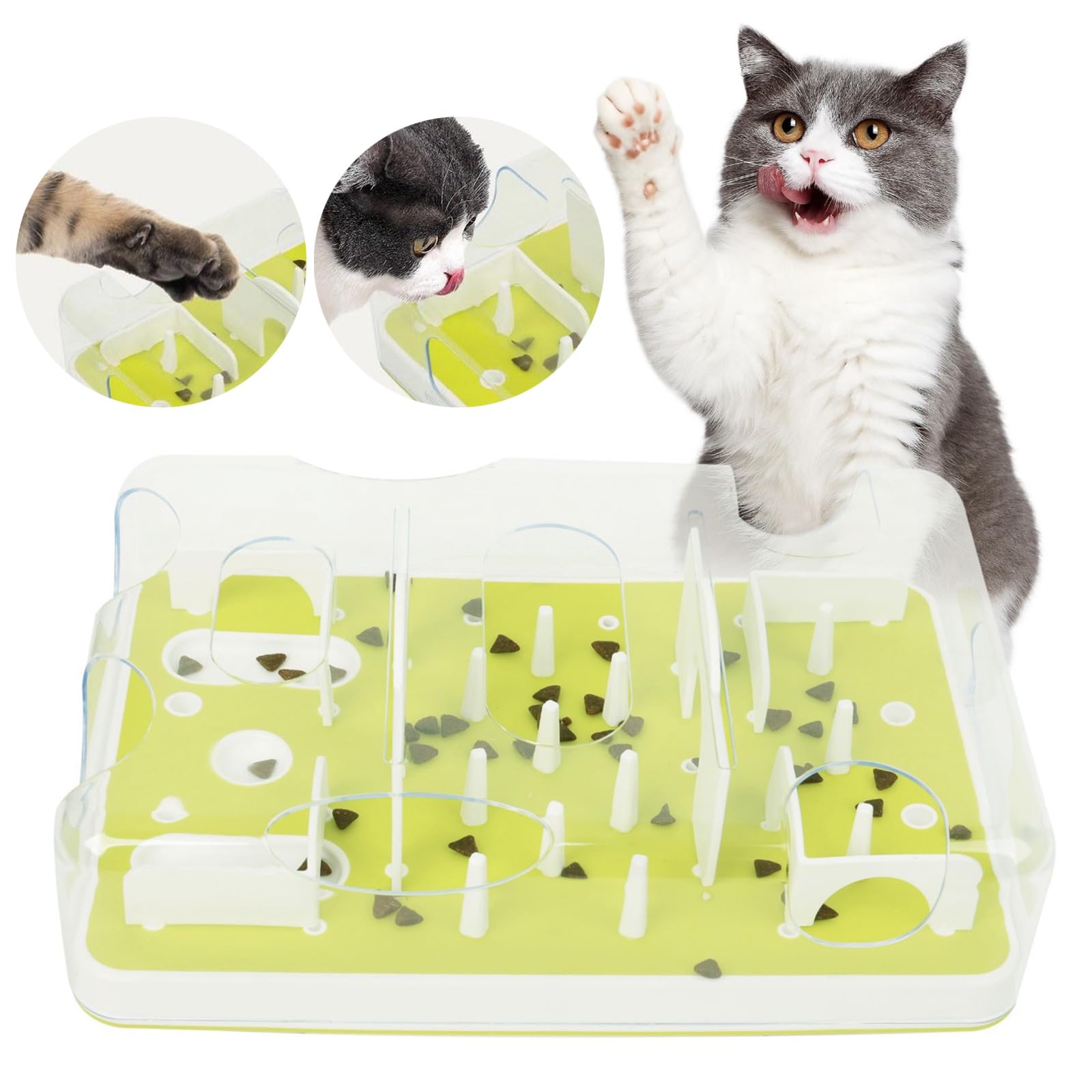 Livelli multipli Gatti Alimentatore lento Puzzle Giocattolo Livelli rimovibili Gioco esercizi mentali l ' eccesso cibo attraverso la simulazione della caccia Puzzle cibo per gatti