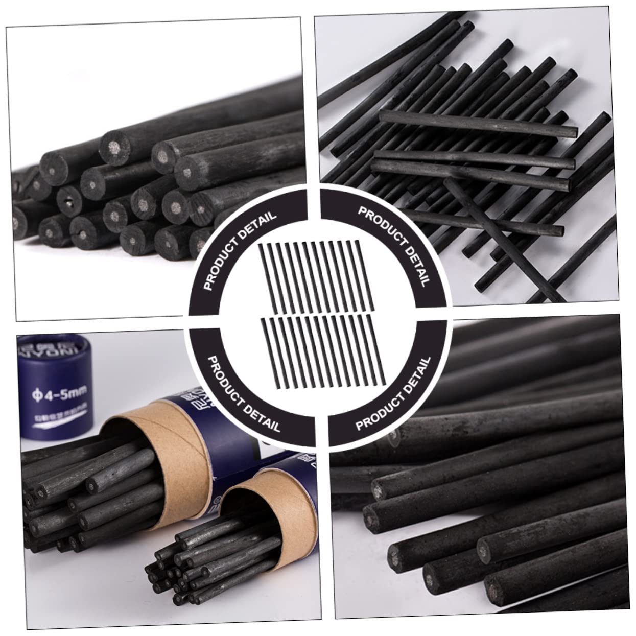 TOPPERFUN 25pcs Willow Sketch Pencils Carbon Pencils for Sketching and Basic Composition