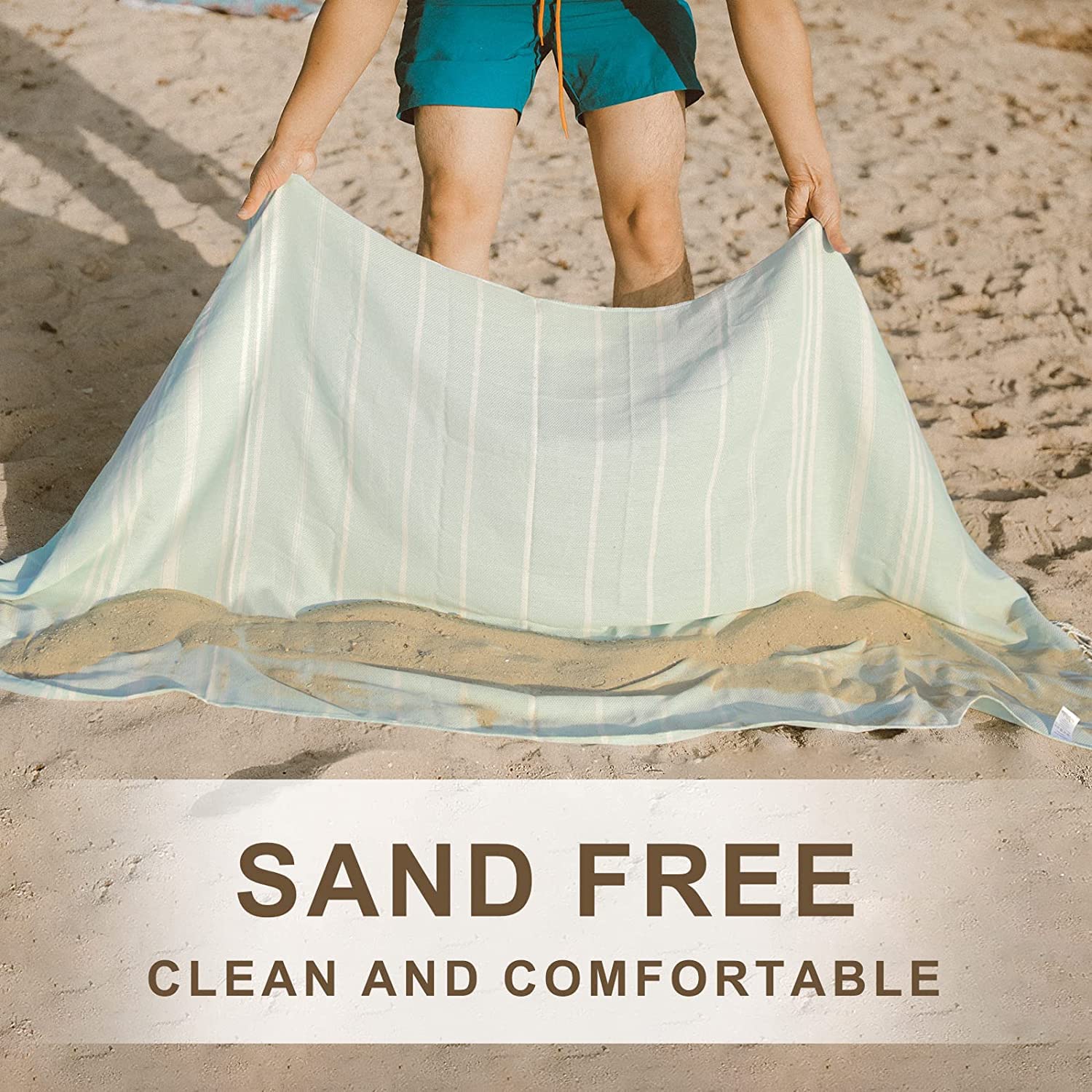 Amazon.com: Genovega Turkish Beach Towel Soft Absorbent Oversized