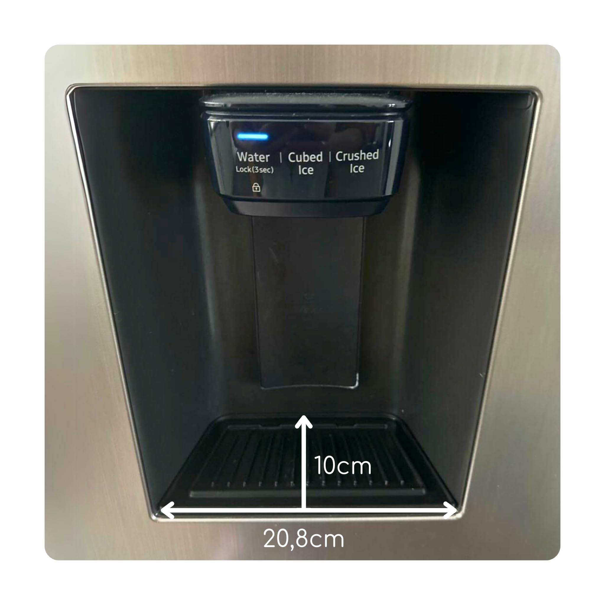 Taca odwadniająca do lodówki z dozownikiem wody i lodu dla Samsung | Wysokiej jakości dopasowanie | Magnetyczna | MultiDoor, SideBySide