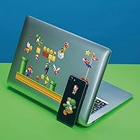 Vista 8 de Paladone Super Mario Bros Tech Decals, 4 hojas de calcomanías de vinilo para funda de teléfono, laptop y más