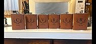 Hip Flask Personalised Monogram Initials - Birthday Wedding - Foto 6