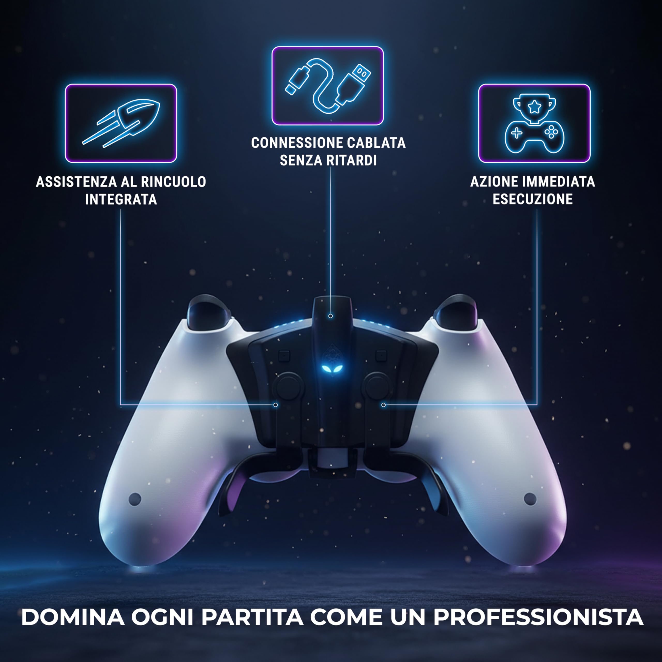 Collective Minds Strike Pack 'FPS Dominator' per PS4 | 2 paddles programmabili | Kit MOD personalizzabile sul controller | Accessorio cablato per giocatori professionisti | Compatibile PS4