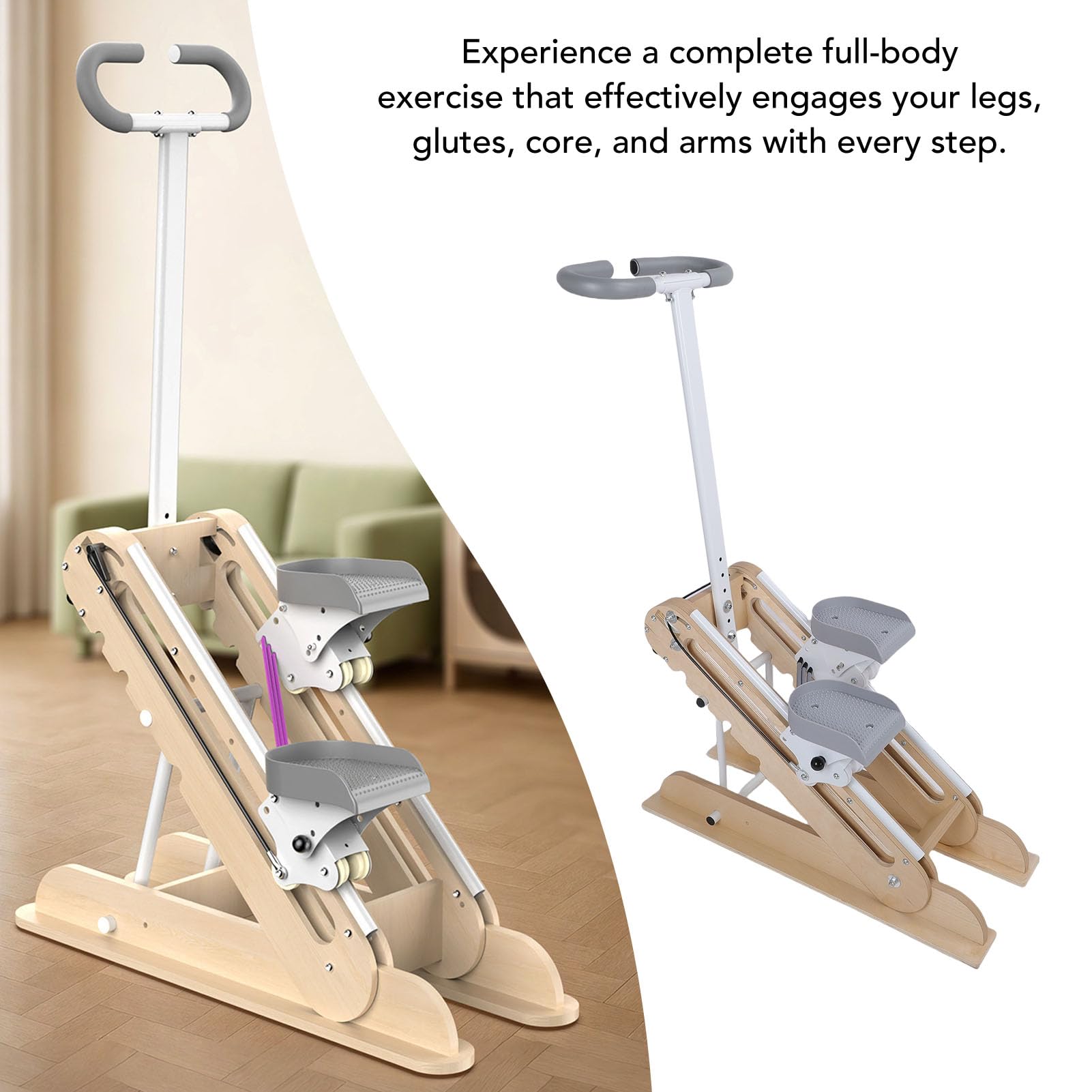 Stepper per Scale, Macchine per Scale Regolabili con Allenamento per Tutto il Corpo e Design Compatto, Ideali per la Palestra di Casa