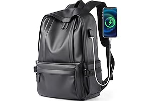 Black Leather Backpack for Adventurers