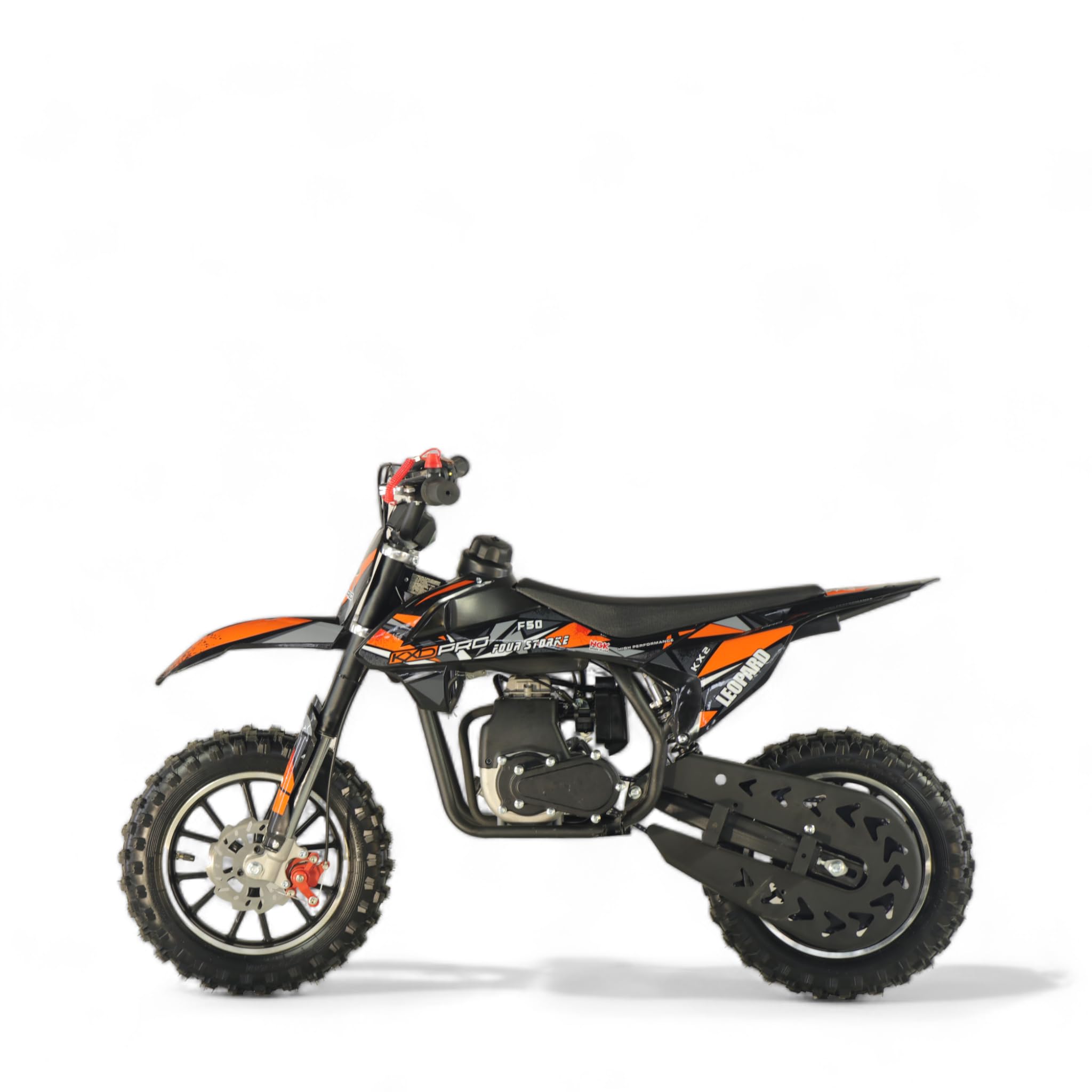 KXD 705 - Moto de cross, 49 cc, motor de 4 tiempos, leopardo, dirt bike, crossbike, turquesa