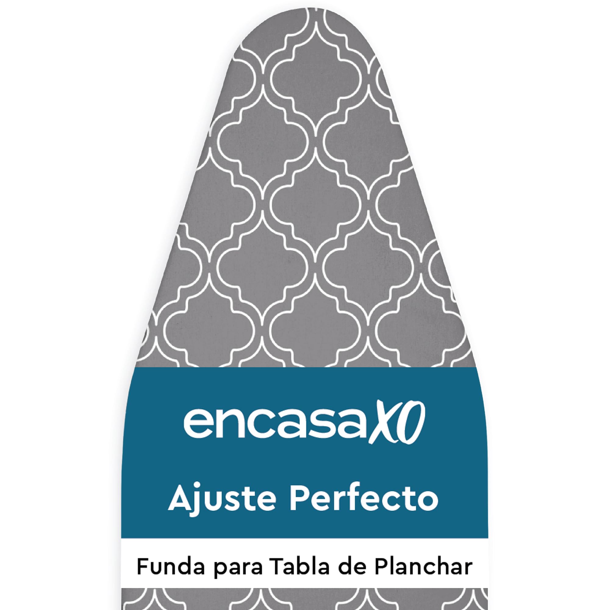 Encasa XO Reemplazo De para Tablas De Planchar Cubre con Un Acolchado De Fieltro De 3 mm, Ajuste De Cuerdas (Se Ajusta A Las Tablas Estándar De Wide 125x46 cm) Impreso - Baldosas Grises