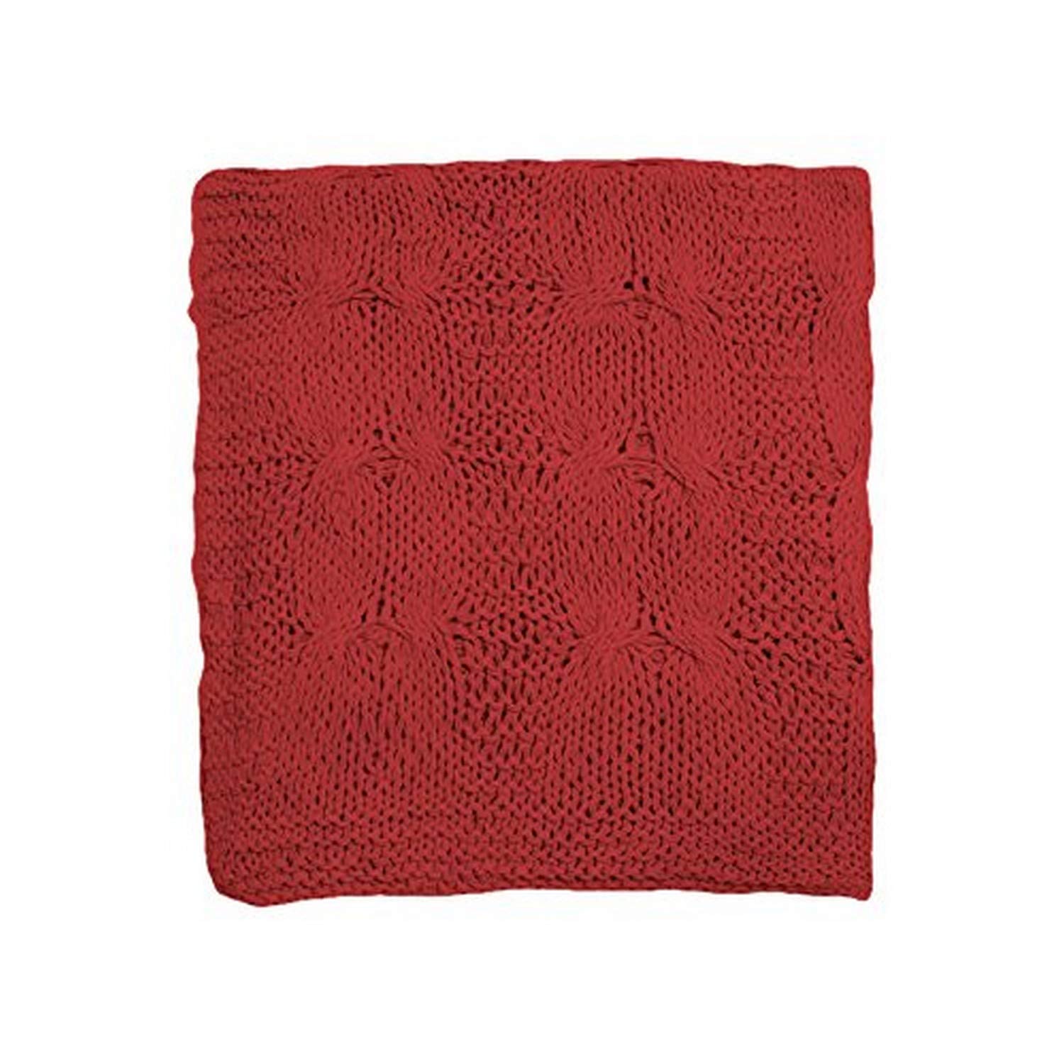 Be-you-tiful Michaela Cable Knitted Throw, Red
