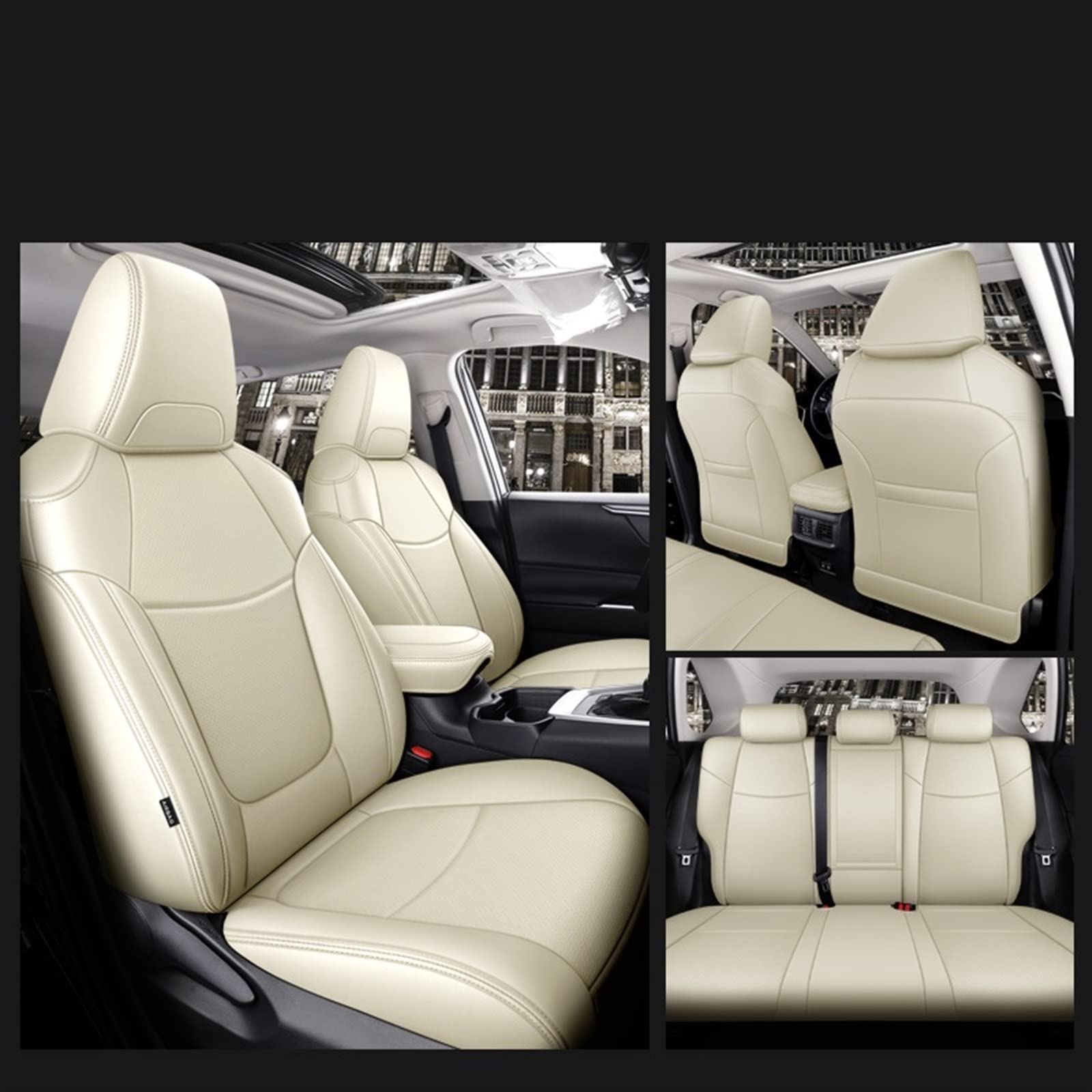 NOHEEU Car Accessories Seat Covers Full Set Leather Specific For Toyota RAV4 Corolla CHR Camry Accessories